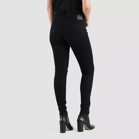 Levi’s Women's 711 Mid-Rise Black Skinny Jeans 34 25 26 New NWT - Picture 4 of 8
